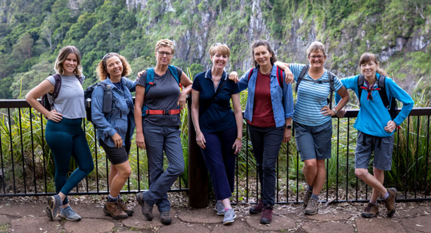 Women of all ages and abilities enjoy guided walks with the EmpowHER hiking program.
