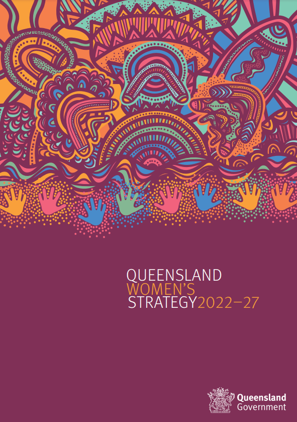 Photo of cover of the Queensland Women's Strategy 2022-27